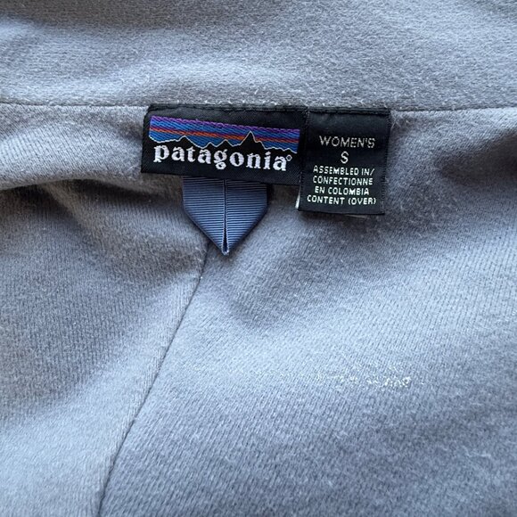 Patagonia Womens Full Zip Windbreaker Jacket Blue/Beige Small Lightweight - Picture 7 of 7